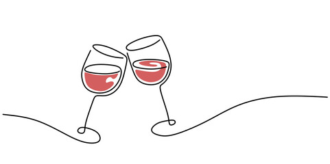 two wine glass vector illustration