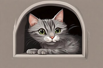 cat with a window