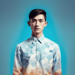 Obraz premium Illustration of a fashion portrait, AI Generated