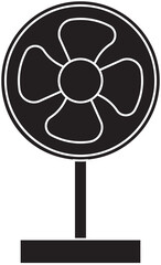 Fan air conditioner silhouette