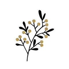 Christmas, Holiday, New Year, thanksgiving, wedding, Valentines day design element, Botanical plant, flower, branches. 