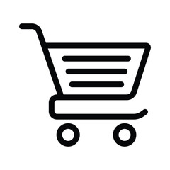 Shopping Cart Icon Vector, Shopping Trolley Icon, Shopping Cart Logo, Container For Goods And Products, Economics Symbol Design Elements, Basket Symbol Silhouette, Retail Design Elements
