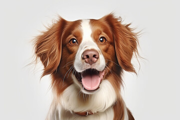 Happy dog portrait, Pet calendars, Veterinary clinic,White background