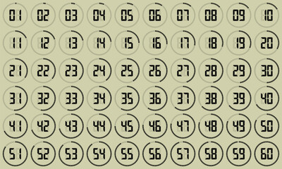 Countdown timer. Clock counter. Vector template for your design.