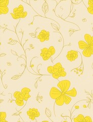 seamless floral background, generative ai