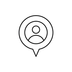 user location icon. outline icon