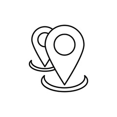 Pins icon. outline icon