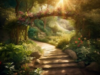 Fabulous garden and path