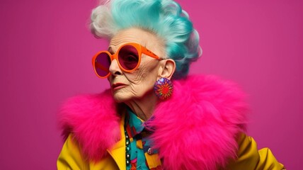 portrait of a vibrant elderly person