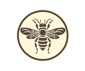 Honey Bee icon honey bee silhouette. Vector illustration design.