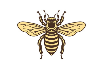 Honey Bee icon honey bee silhouette. Vector illustration design.