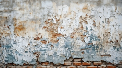 Background, texture of old white wall. Generative AI technology.