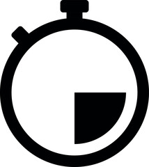Stopwatch, stop watch timer flat vector icon for apps and websites. Vector ilustration