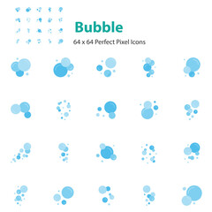 set of bubble icons, water, element,