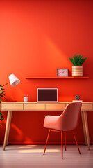 Embracing the Digital Era with an Ideal Workspace Bathed in Bright Hues and Detail