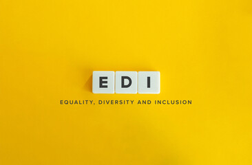 EDI Strategy. Equality, Diversion and Inclusion Concept Image. - obrazy, fototapety, plakaty