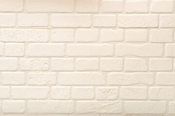 Brick wall texture. White brick wall background