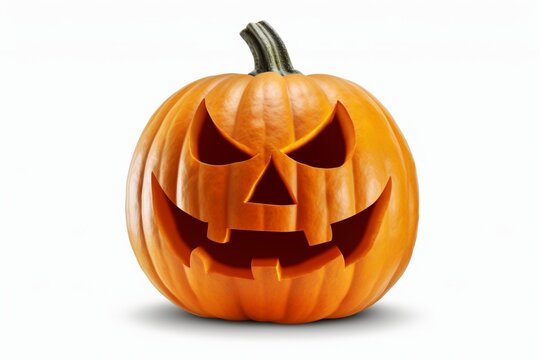 halloween pumpkin on white background, Halloween party objects