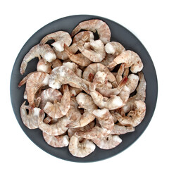 Shrimps on a white background