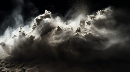 Obraz premium white powder illuminated by the sun's rays