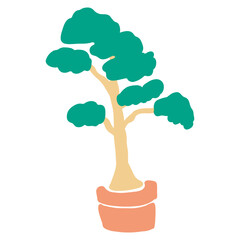 bonsai illustration vector