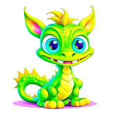 Fototapeta premium funny dragon cartoon