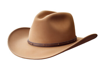 A cowboy hat isolated on transparent background - Generative AI