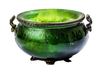 A witch cauldron isolated on white background - Generative AI