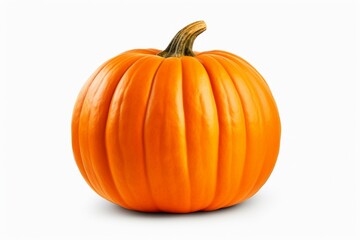 Pumpkin on white background, fresh produce, farm-to-table