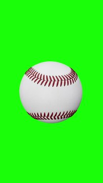 Vertical Loop Baseball ball 4k chromakey