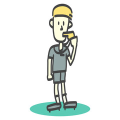 football referee illustration vector