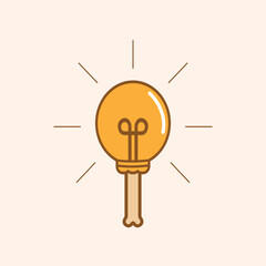 Chicken Thigh And Combine With Bulb Logo