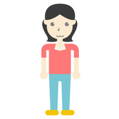 girl illustration Vector
