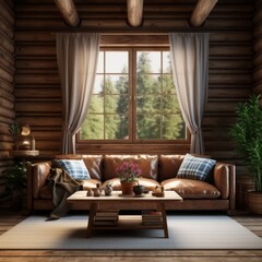 living room interior design creative ideas mockup template sofa in contemporary minimal wall decoration easy and relax mood natural color schematic material house beautiful ideas concept,ai generate