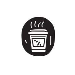 Embrace on-the-go style with this captivating black and white simple to-go cup logo. A symbol of convenience and modernity.