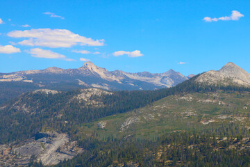 Mountain peaks in the national park. Nature of the United States.