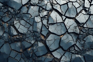 Cracked stone texture background. generative ai