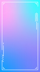 Colorful vertical gradient background. Social media frame vector illustration.