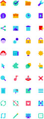Set of Color Glass icons