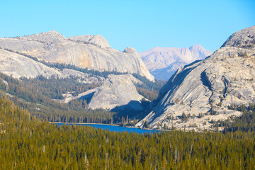 Beautiful nature of America with mountains and lakes.