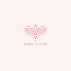 Illustration vector logo abstract butterfly shape