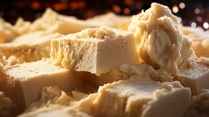 tasty sweet cookies on table, closeup.generative ai