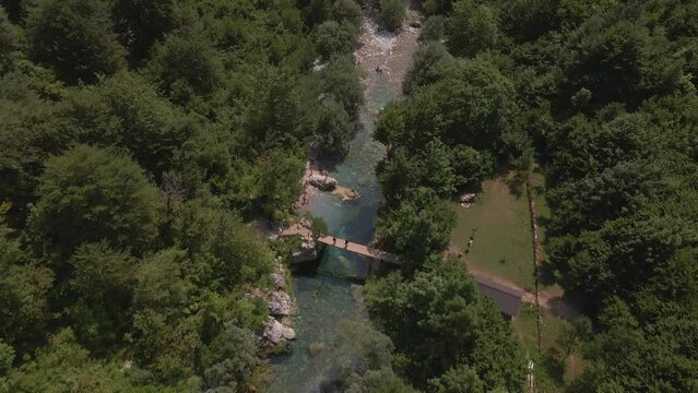 Blue Eye in Theth, Albania by Drone