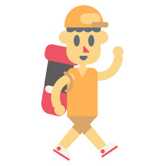 tourist illustration vector