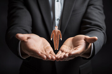 HR concept and customer care concept. Corporate clients service and care. HR team managing employee recruitment and personnel within business. Human resource and personnel management.