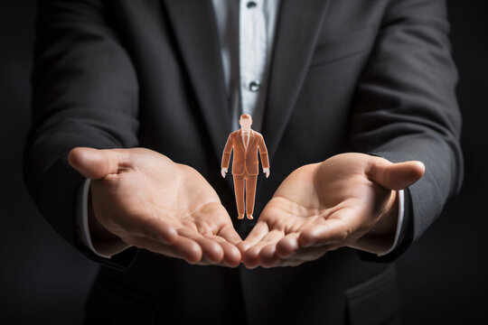 HR concept and customer care concept. Corporate clients service and care. HR team managing employee recruitment and personnel within business. Human resource and personnel management.