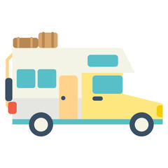 camping car illustration Vector