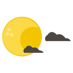 full moon illustration Vector