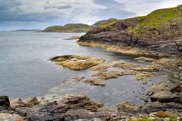 Fototapeta na wymiar Scenic west coast of Scotland at Ardnamurchan peninsula
