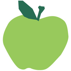 green apple isolated on white